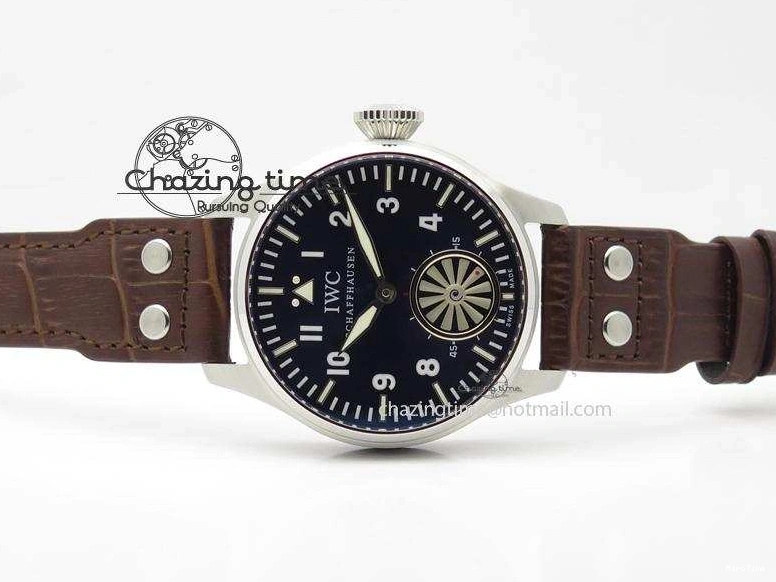 MIROTIME 0105 Reliable Big Pilot “Markus Buhler” IW5003 Turbine V6F Best Edition Blue Dial On Leather Strap A 7324